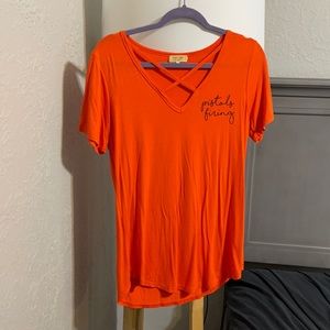 Soft criss-cross OSU tee